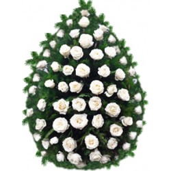 Coroana trandafiri albi